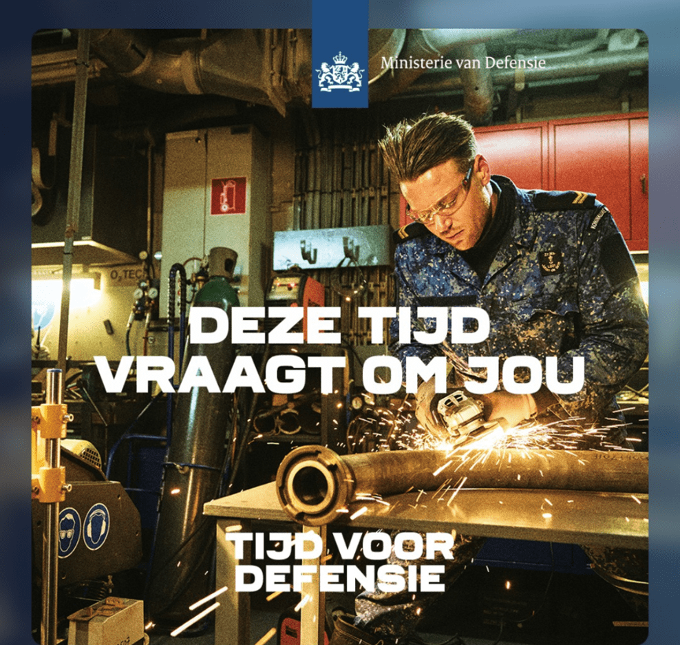 Ministerie van Defensie advertentie - Duidelijke headline